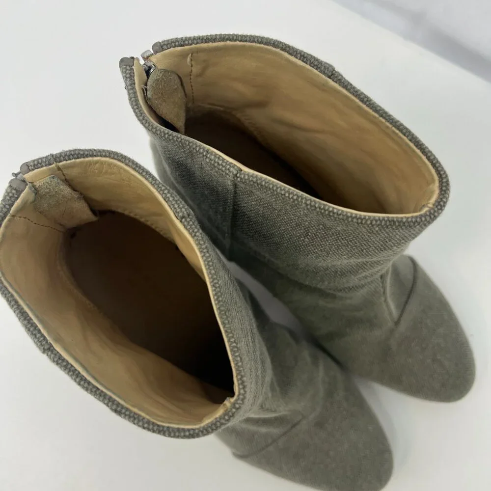 rag & bone Olive Green Canvas Ankle Booties